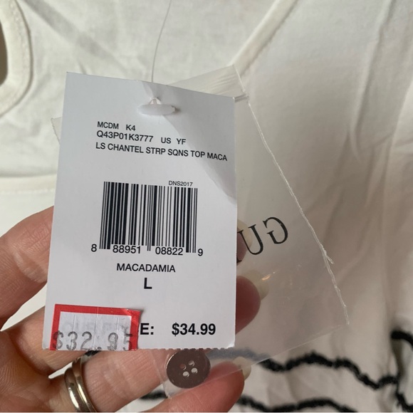 New Guess sequin stripe top - Picture 6 of 6